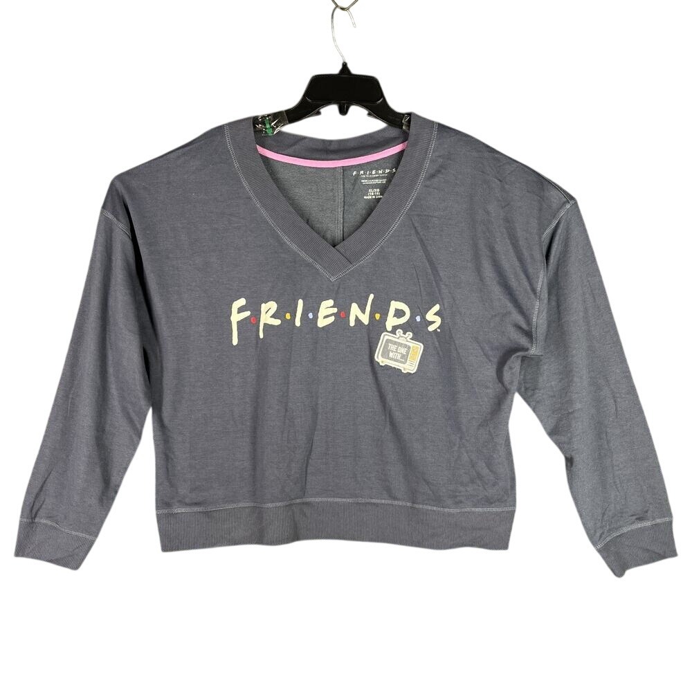 Friends Logo Cropped Pullover‎ Women XL Television Series Graphic Lounge